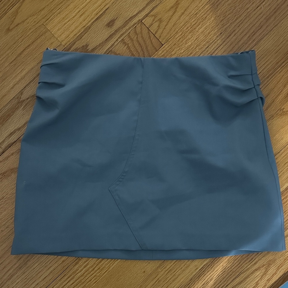 Zara Women's Slate Blue Mini Skirt - Contemporary Stretch Design